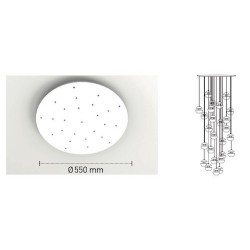 26 lamps, round suspension kit - Here Comes the Sun Mini - DCW éditions