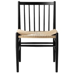 cordage naturel / hêtre noir - chaise J80 - FDB Møbler