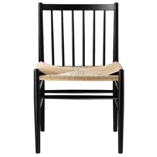 natural paper cord / black beech - J80 chair - FDB Møbler