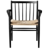 natural paper cord / black beech J81 chair - FDB Møbler