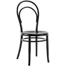 hêtre noir + assise contreplaqué - chaise N.14