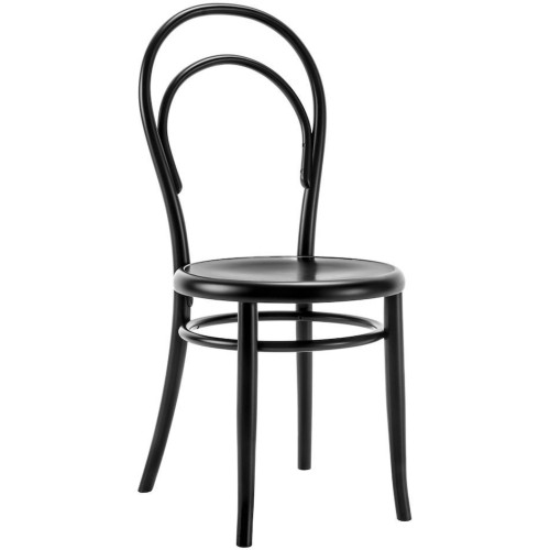 hêtre noir + assise contreplaqué - chaise N.14