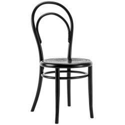 hêtre noir + assise contreplaqué percé - chaise N.14