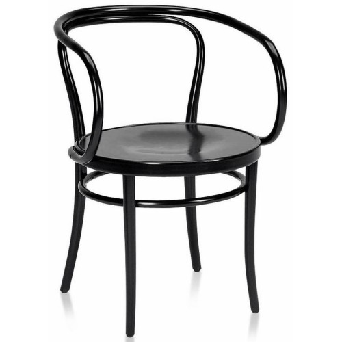 black painted beech + plywood seat - Wiener Stuhl