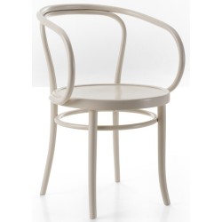 white painted beech + plywood seat - Wiener Stuhl