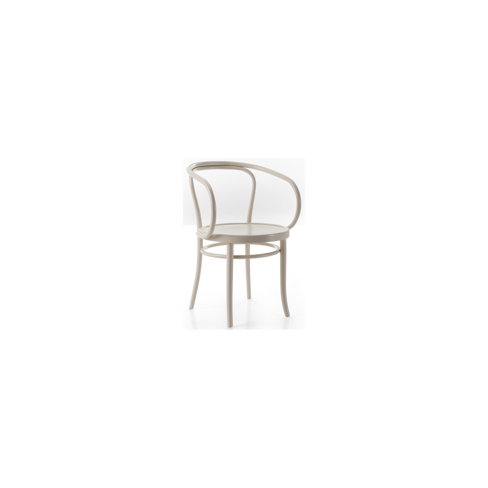 white painted beech + plywood seat - Wiener Stuhl