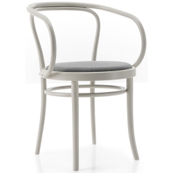 white painted beech + Divina 173 fabric seat - Wiener Stuhl