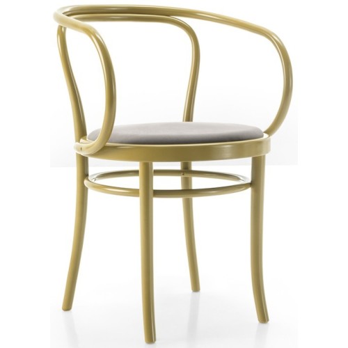 yellow D24 painted beech + Liezen 007 fabric seat - Wiener Stuhl