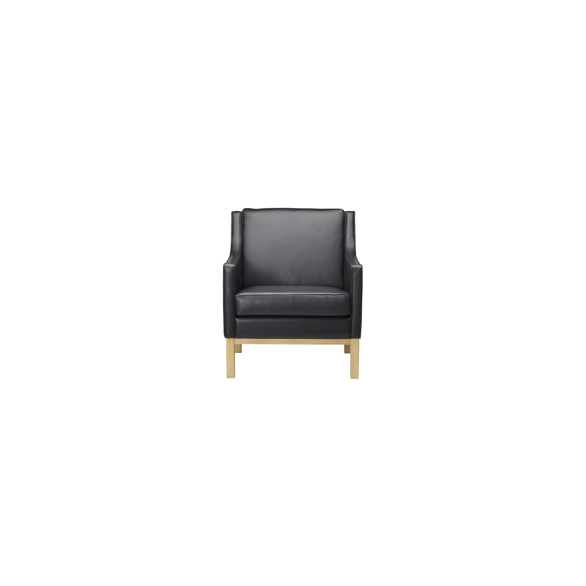 cuir noir - fauteuil L603 (sort) - FDB Møbler