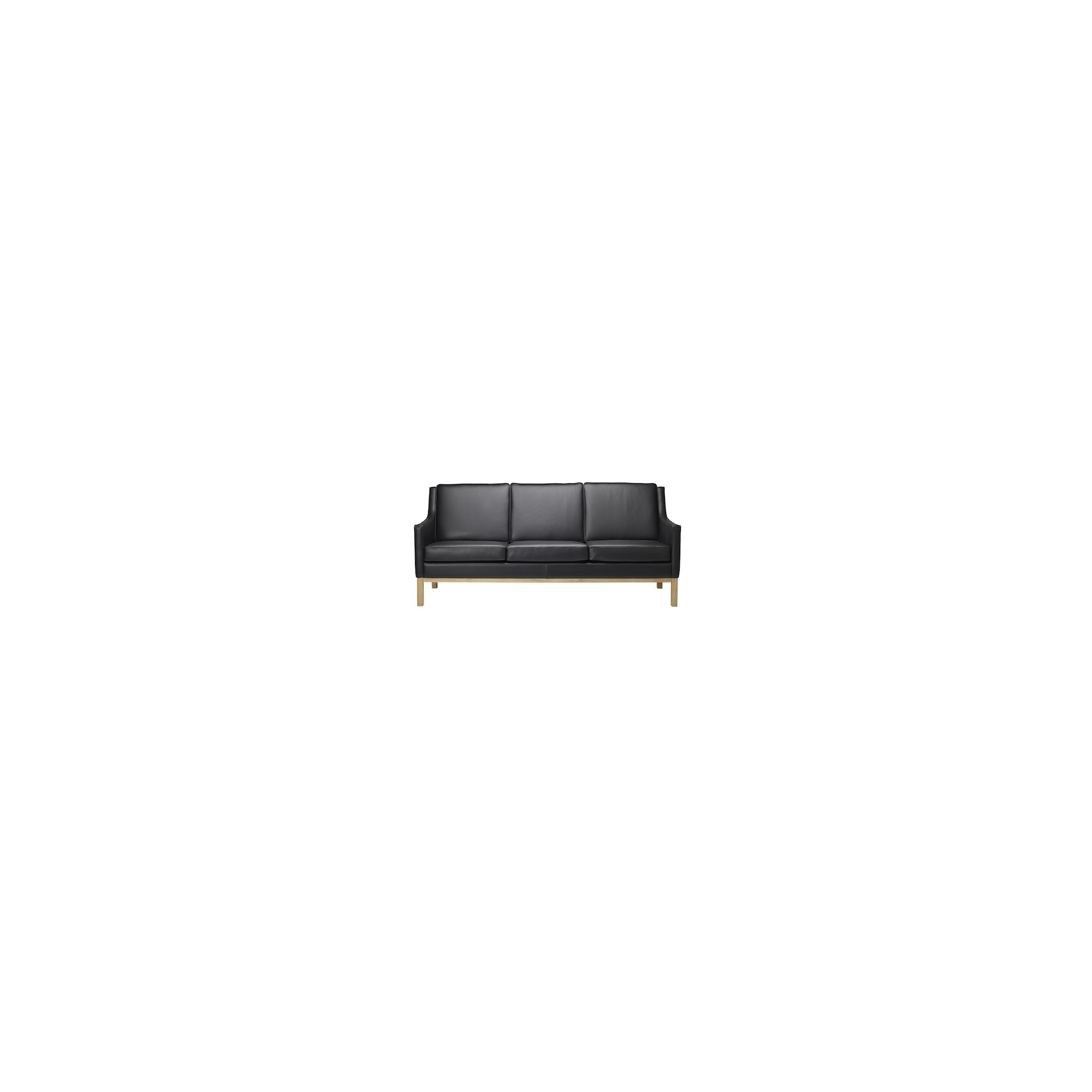 black leather - L601 3-seater sofa (sort) - FDB Møbler