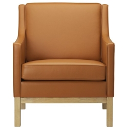 cognac leather - L603 lounge chair - FDB Møbler