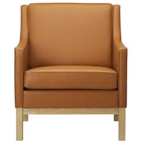 cognac leather - L603 lounge chair - FDB Møbler