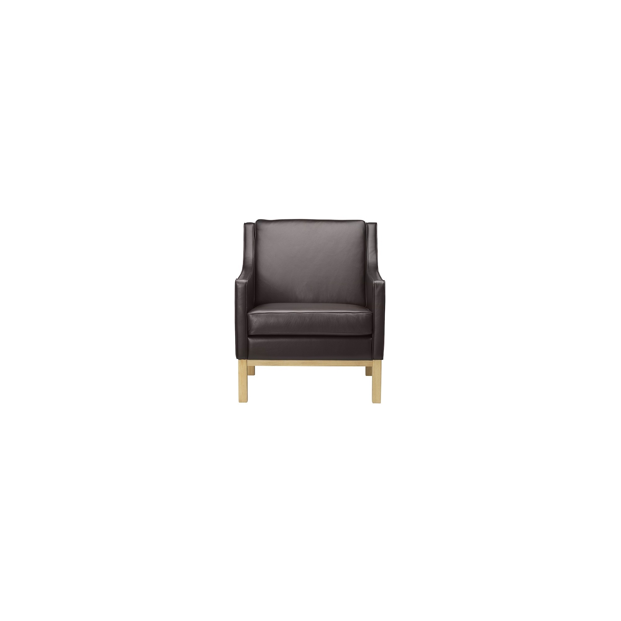 dark brown leather - L603 lounge chair (Mørkebrun) - FDB Møbler