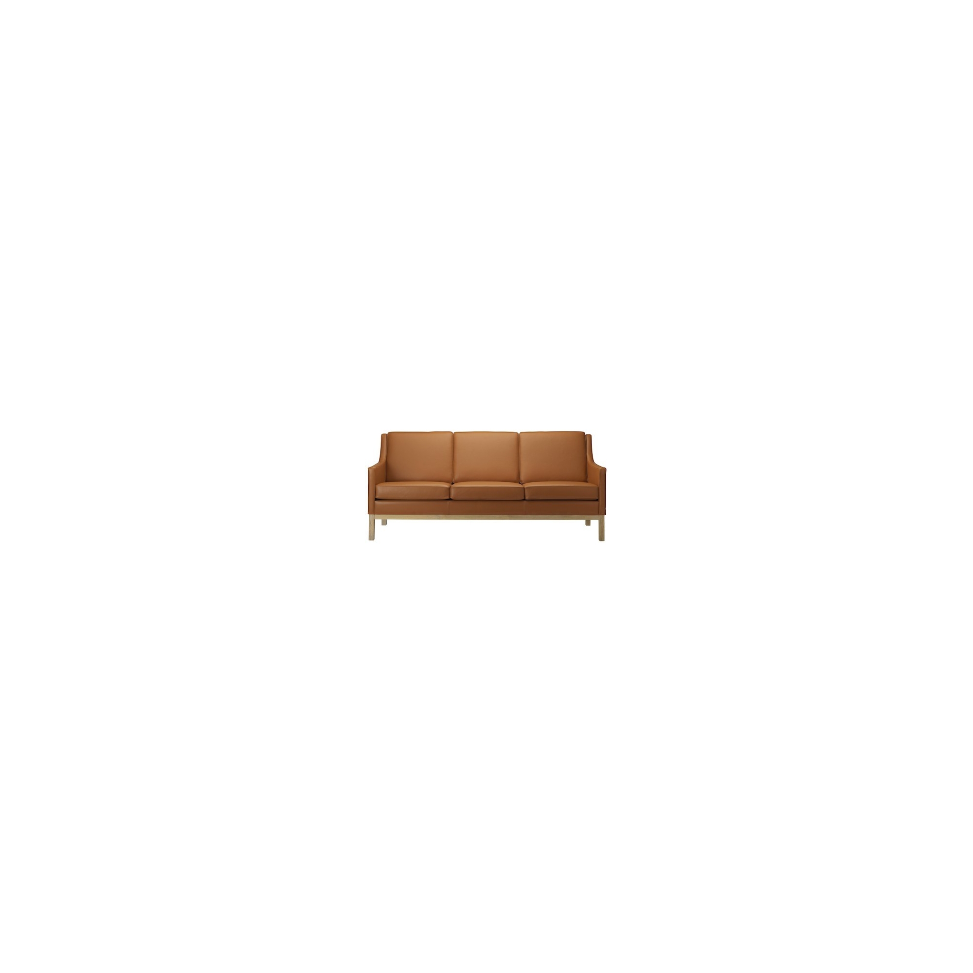 cognac leather - L601 3-seater sofa - FDB Møbler