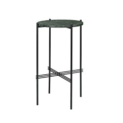 Ø40xH70cm - marbre vert - base noire - console ronde TS - Gubi