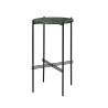 Ø40xH70cm - green marble - black base - TS consol round - Gubi