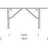 L160cm - table PP85/160 - PP Møbler