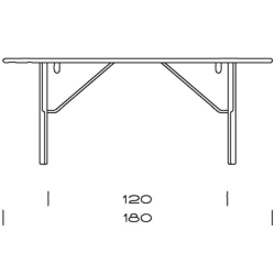 L180cm - table PP85/180 - PP Møbler