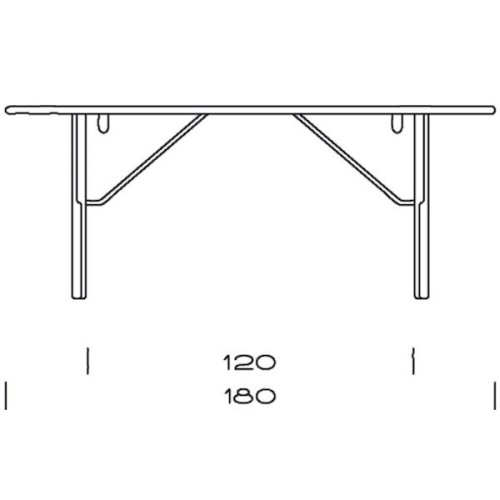 L180cm - table PP85/180 - PP Møbler