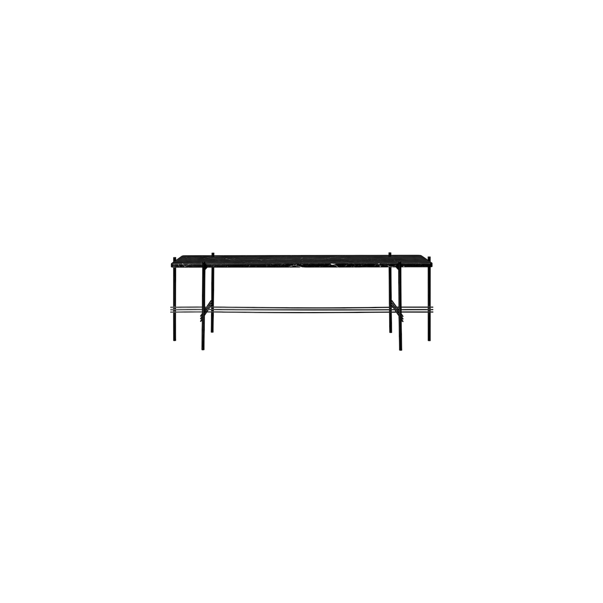 black marble - black base - TS rectangular console - Gubi