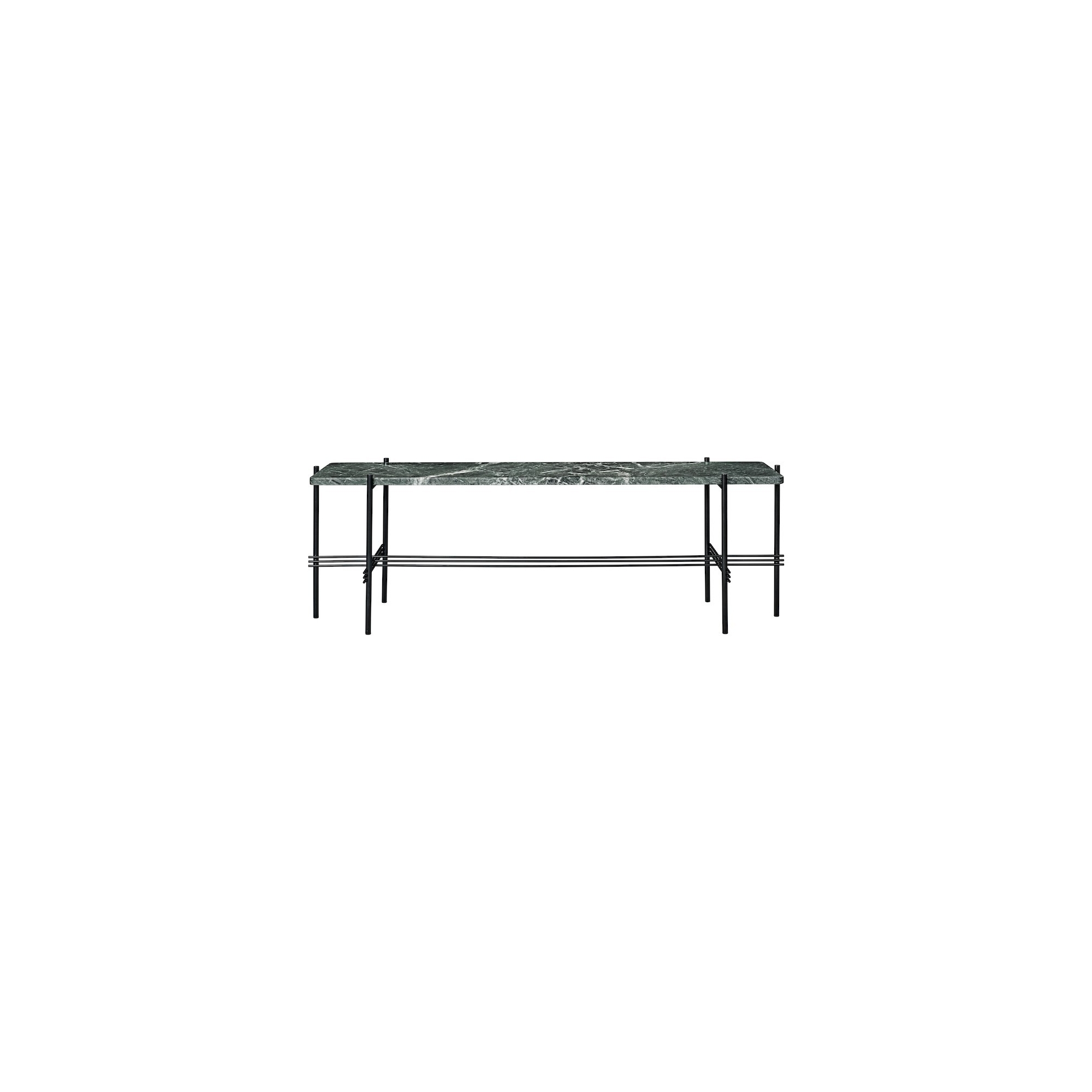 green marble - black base - TS rectangular console - Gubi