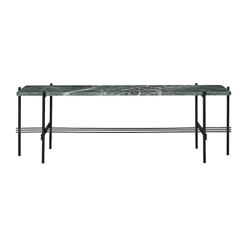 green marble - black base - TS rectangular console - Gubi