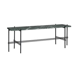 green marble - black base - TS rectangular console - Gubi