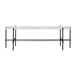 marbre blanc - base noire - console rectangulaire TS - Gubi