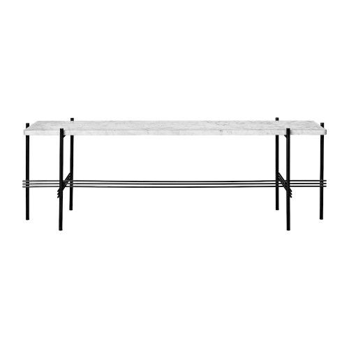 marbre blanc - base noire - console rectangulaire TS - Gubi