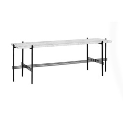 white marble - black base - TS rectangular console - Gubi