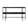 black marble and black metal tray - black base - TS rectangular console - Gubi