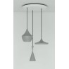 Beat Trio Round - gris / argent - Tom Dixon