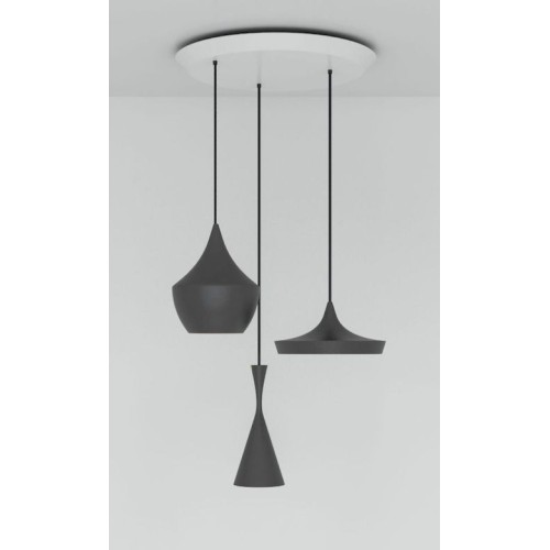 Beat Trio Round - noir / laiton - Tom Dixon