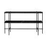 black marble - 2 trays - black base - TS rectangular console - Gubi