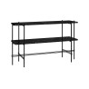 black marble - 2 trays - black base - TS rectangular console - Gubi