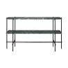 green marble - 2 trays - black base - TS rectangular console - Gubi