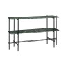 green marble - 2 trays - black base - TS rectangular console - Gubi