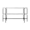 white marble - 2 trays - black base - TS rectangular console - Gubi