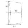 ÉPUISÉ 53x91cm - rallonge pour C28 141cm - FDB Møbler