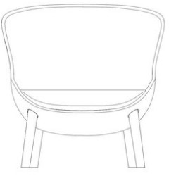 fauteuil bas Hyg pieds bois - Normann Copenhagen