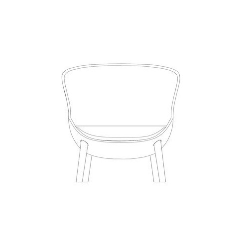 fauteuil bas Hyg pieds bois - Normann Copenhagen