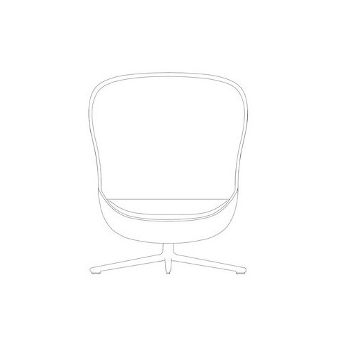 Hyg swivel high lounge chair - Normann Copenhagen