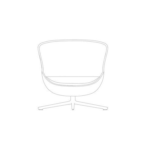 Hyg swivel low lounge chair - Normann Copenhagen