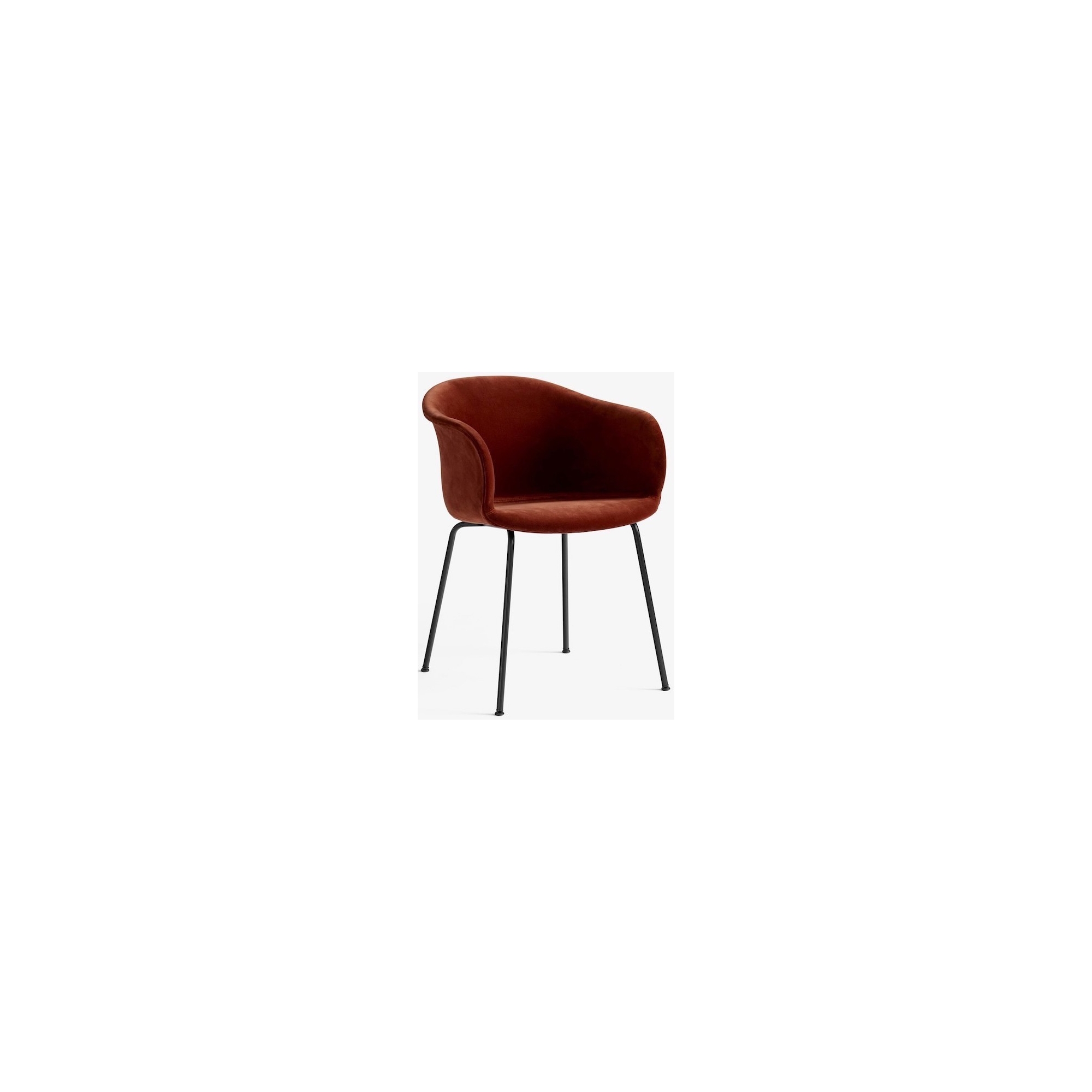 Velvet 03 maroon + black - JH29 Elefy chair - &Tradition