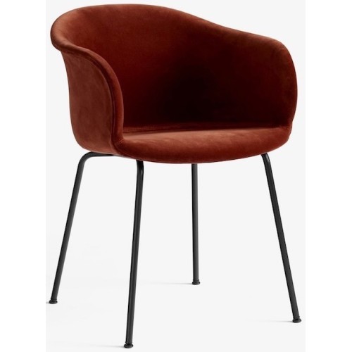 Velvet 03 maroon + black - JH29 Elefy chair - &Tradition