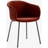 Velvet 03 maroon + black - JH29 Elefy chair - &Tradition