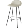 moon grey shell - 4 black metal legs - 3D stool - Gubi