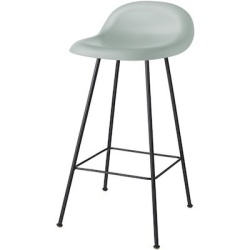 nightfall blue shell - 4 black metal legs - 3D stool - Gubi