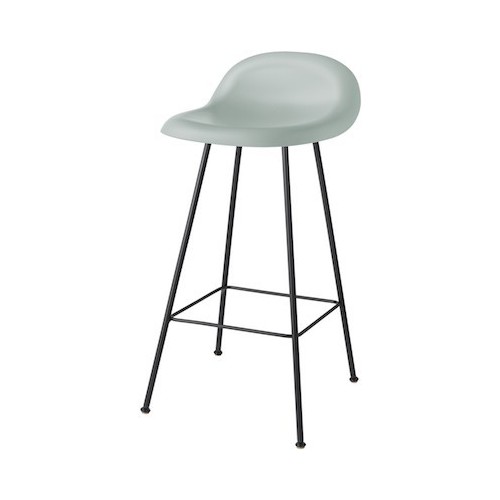 nightfall blue shell - 4 black metal legs - 3D stool - Gubi