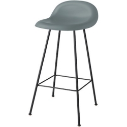 rainy grey shell - 4 black metal legs - 3D stool - Gubi